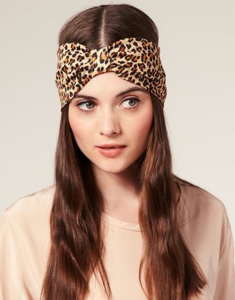 ASOS Collection Asos Leopard Print Turban - Lyst