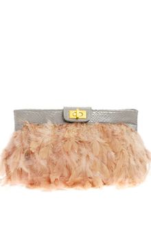 ASOS Collection Asos Nude Feather Clutch - Lyst