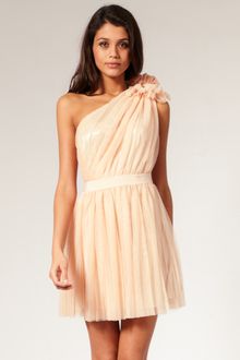 ASOS Collection Asos Pleated Dress with One-shoulder - Lyst