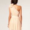Asos Collection Asos Pleated Dress with Oneshoulder in Gray (grey) - Lyst
