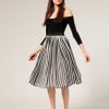 Asos Collection Asos Stripe Midi Skirt in Black (print) - Lyst