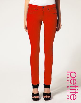  Asos Petite Exclusive Red Skinny Jeans 