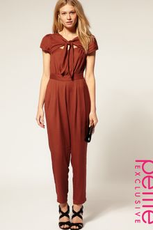 ASOS Collection Asos Petite Exclusive Jumpsuit with Cut Out Back - Lyst