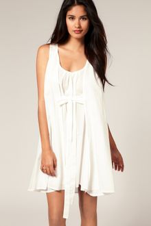ASOS Collection Asos Cotton Summer Dress with Front Tie - Lyst