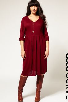 ASOS Collection Asos Curve Knitted Zip Back Dress - Lyst