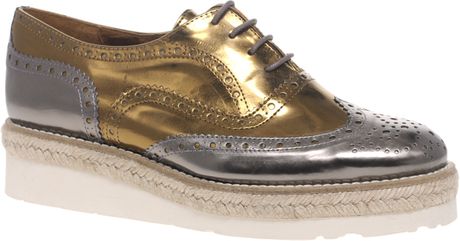 Asos Asos Monroe Platform Creeper Shoe in Gold (metallic) - Lyst