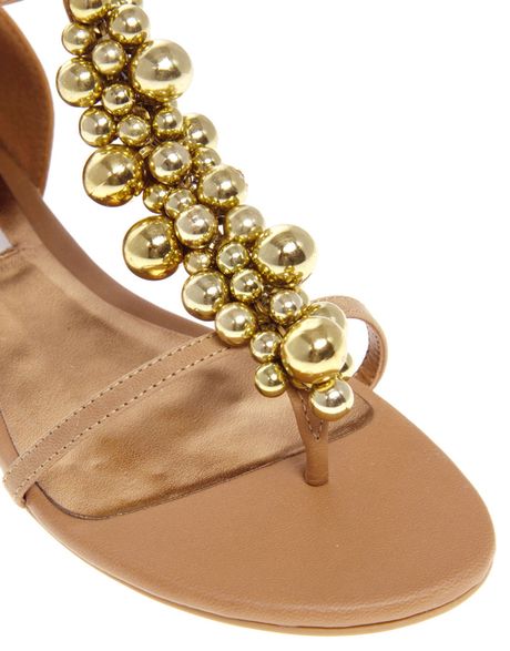 dune flat tan sandals
