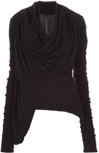 Rick Owens Wrap Over Cardigan - Lyst
