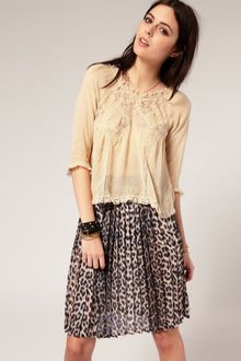 River Island Lace Insert Smock Top - Lyst
