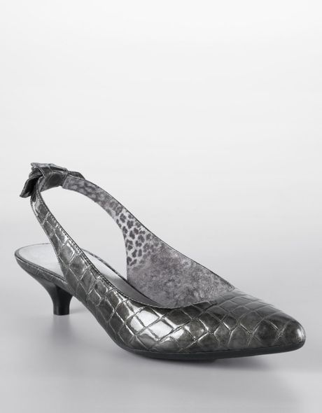 pewter sling backs