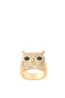 ASOS Collection Asos Enamelled Owl Ring - Lyst