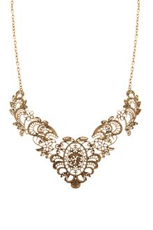 ASOS Collection Asos Delicate Lace Effect Metal Filigree Short Necklace - Lyst