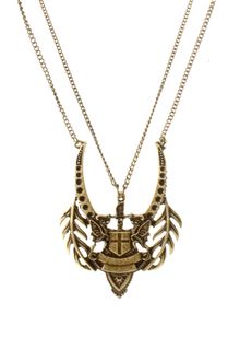 ASOS Collection Asos Heraldic Crest Short Pendant Necklace - Lyst