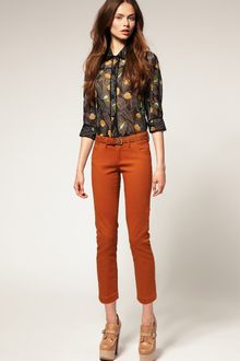 ASOS Collection Asos 7/8th Skinny Twill Trousers - Lyst