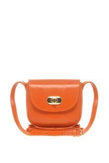 ASOS Collection Asos Leather Mini Twist Lock Saddle Bag - Lyst
