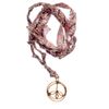 Aurelie Bidermann Charm Necklace Bronze On Pink Liberty Thread in Gold (bronze) - Lyst