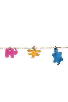 Aurelie Bidermann Gold Bracelet with Five Enameled Mother Of Pearl Charms (17cm) - Lyst