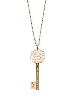 Aurelie Bidermann Mini Key Gold Necklace (50cm Long) - Lyst