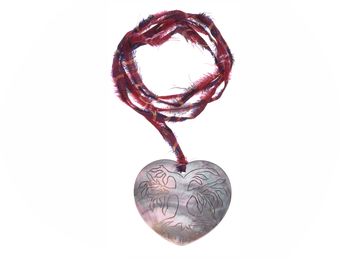 Aurelie Bidermann Heart Mother Of Pearl Charm, Engraved Save My Tree - Lyst