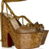 Christian Louboutin Jerry 160 Laceup Leather Sandals in Brown - Lyst