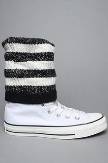 Converse The Chuck Taylor All Star Sock Roll Down Sneaker in White and Black - Lyst