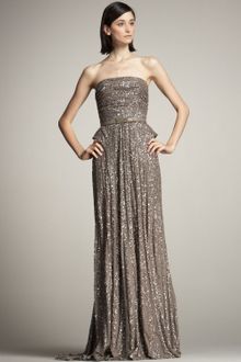 Eastland Beaded Strapless Gown - Lyst