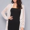 Free People The Carefree Silk Harmony Crochet Cardigan in Beige (shell) - Lyst