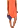 Halston Heritage Sleeveless Cape Back Dress in Pink (coral) - Lyst