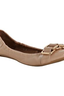 Jeffrey Campbell Nude Patent Leather Lynks Flats - Lyst