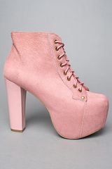 Jeffrey Campbell The Lita Shoe in Pink Pony Hair
