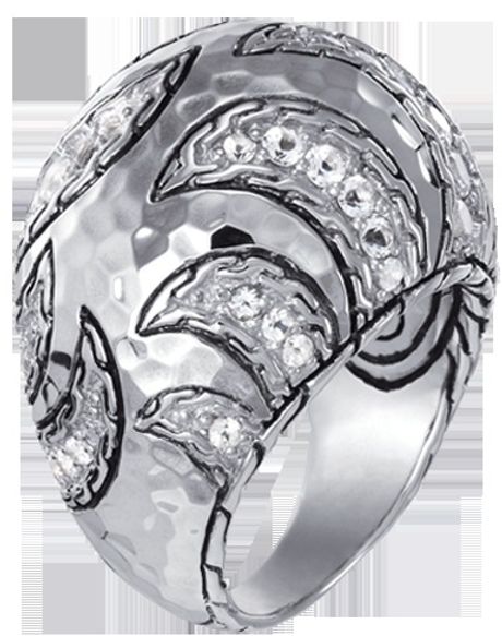 John Hardy Palu Macan Silver Lava in Silver (black) - Lyst