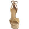 L.a.m.b. Tan Leather Kesha Woven Platform Sandals in Brown (tan) - Lyst