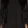 Lanvin Cropped Goat and Fox Fur Jacket in Black - Lyst
