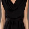 Lanvin Drape Dress in Black - Lyst