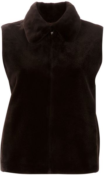 Liska Mink Fur Gilet in Brown - Lyst