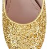Miu Miu Glitterfinish Leather Pumps in Gold - Lyst