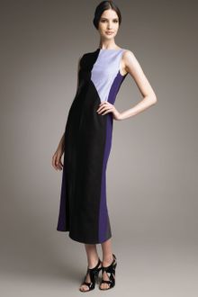 Narciso Rodriguez Colorblock Mid-calf Dress - Lyst