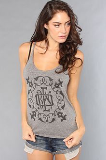 Obey The Crest Track Tank In Heather Gray - Lyst