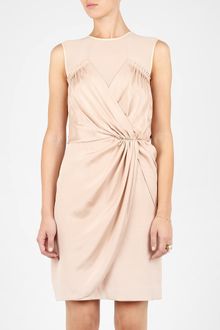Paul Smith Black Label Silk Drape Sleeveless Dress - Lyst