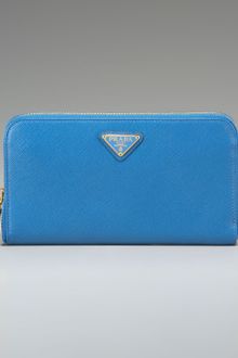 Prada Saffiano Zip-around Wallet - Lyst