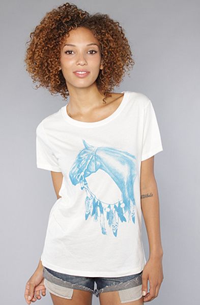Rvca The Horse Tee in Beige (natural) - Lyst