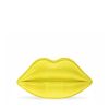 Lulu Guinness Acid Yellow Snakeskin Lips Clutch in Yellow - Lyst