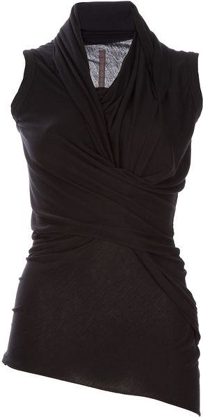 Rick Owens Twisted Sleeveless Top - Lyst