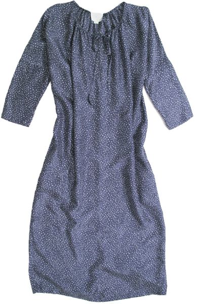 Girl. By Band Of Outsiders Bella Silk Dress in Blue (slate) - Lyst