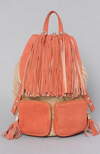 Jeffrey Campbell The Rizzler Bag in Rust Leather and Natural Canvas - Lyst