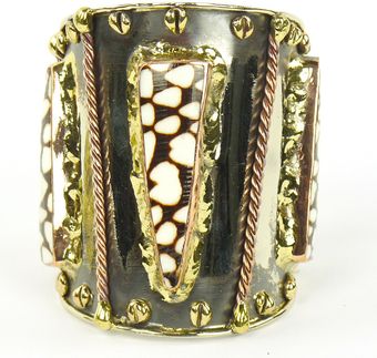  Wrap Cuff W/ Marble Shells 