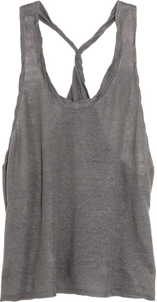 Inhabit Twisted Racer-back Linen Tank - Lyst