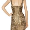 Hervé Léger Pailetteembellished Bandage Dress in Gold (animal) - Lyst