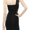 Hervé Léger Beaded Oneshoulder Bandage Dress in Gray (black) - Lyst