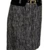 Milly Suede Trimmed Allie Skirt in Gray - Lyst